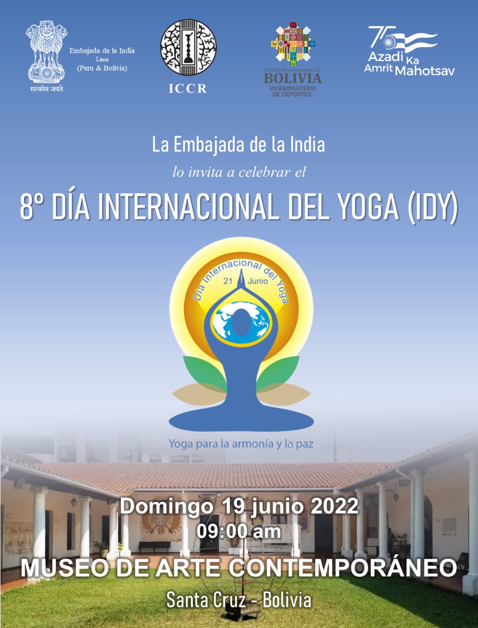 Celebration of 8th International Day of Yoga 2022 - Yoga event organised in Santacruz, Bolivia